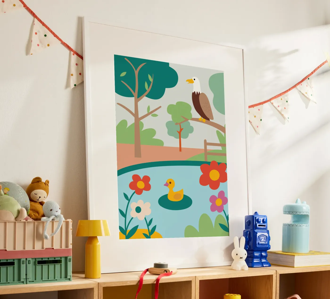 Adelaars en eenden poster van CUTE ANIMALS