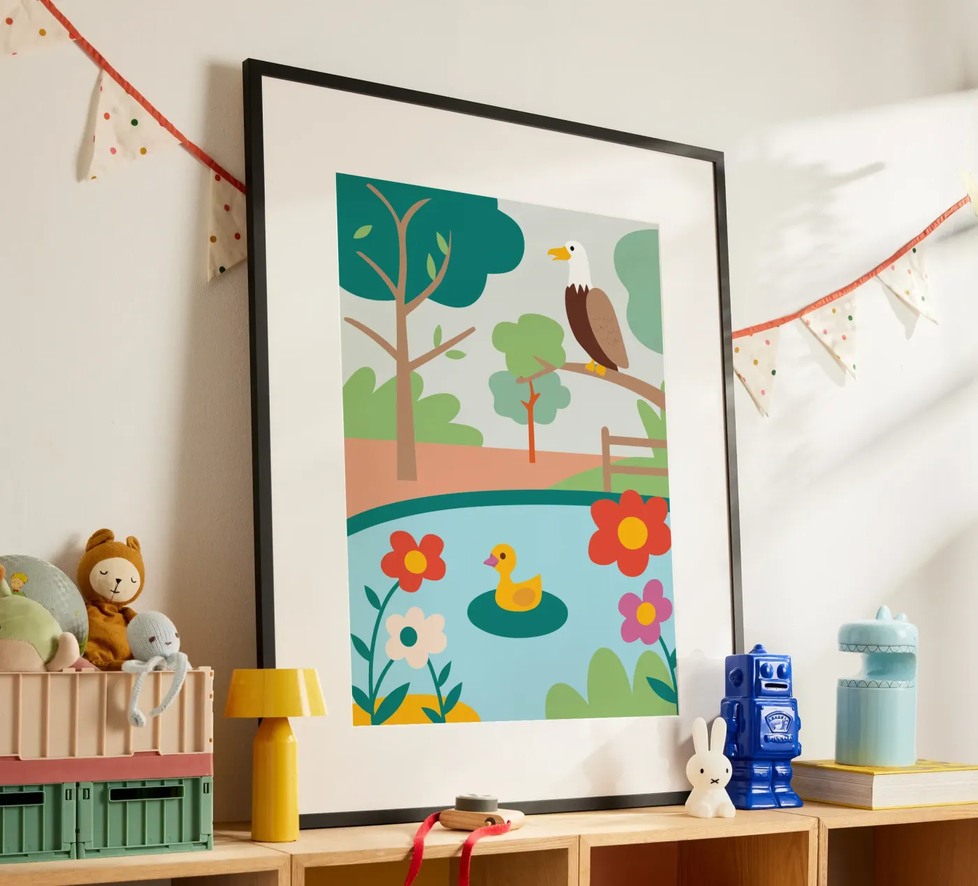 Adelaars en eenden poster van CUTE ANIMALS