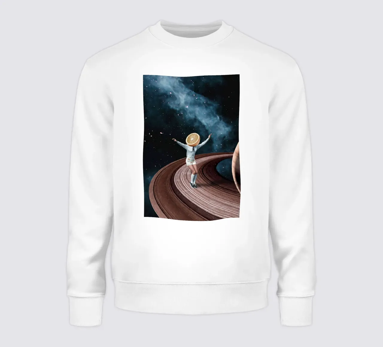 Jumping oranges in my head sweatshirt by Kunairaisem