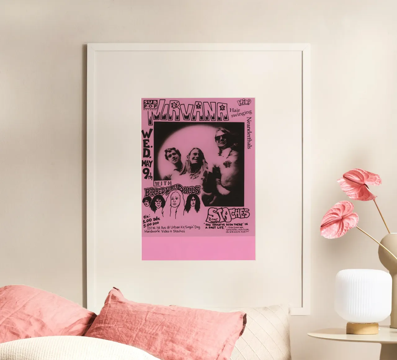 HD Nirvana Concert Poster and Wall Art Print Modern Family poster con telaio in plastica da DGUnder