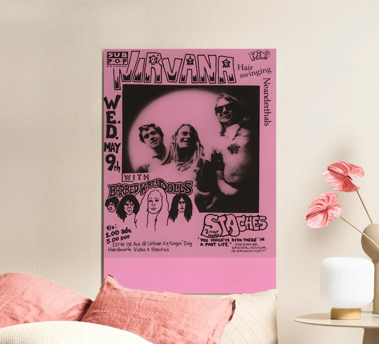 HD Nirvana Concert Poster and Wall Art Print Modern Family poster con telaio in plastica da DGUnder