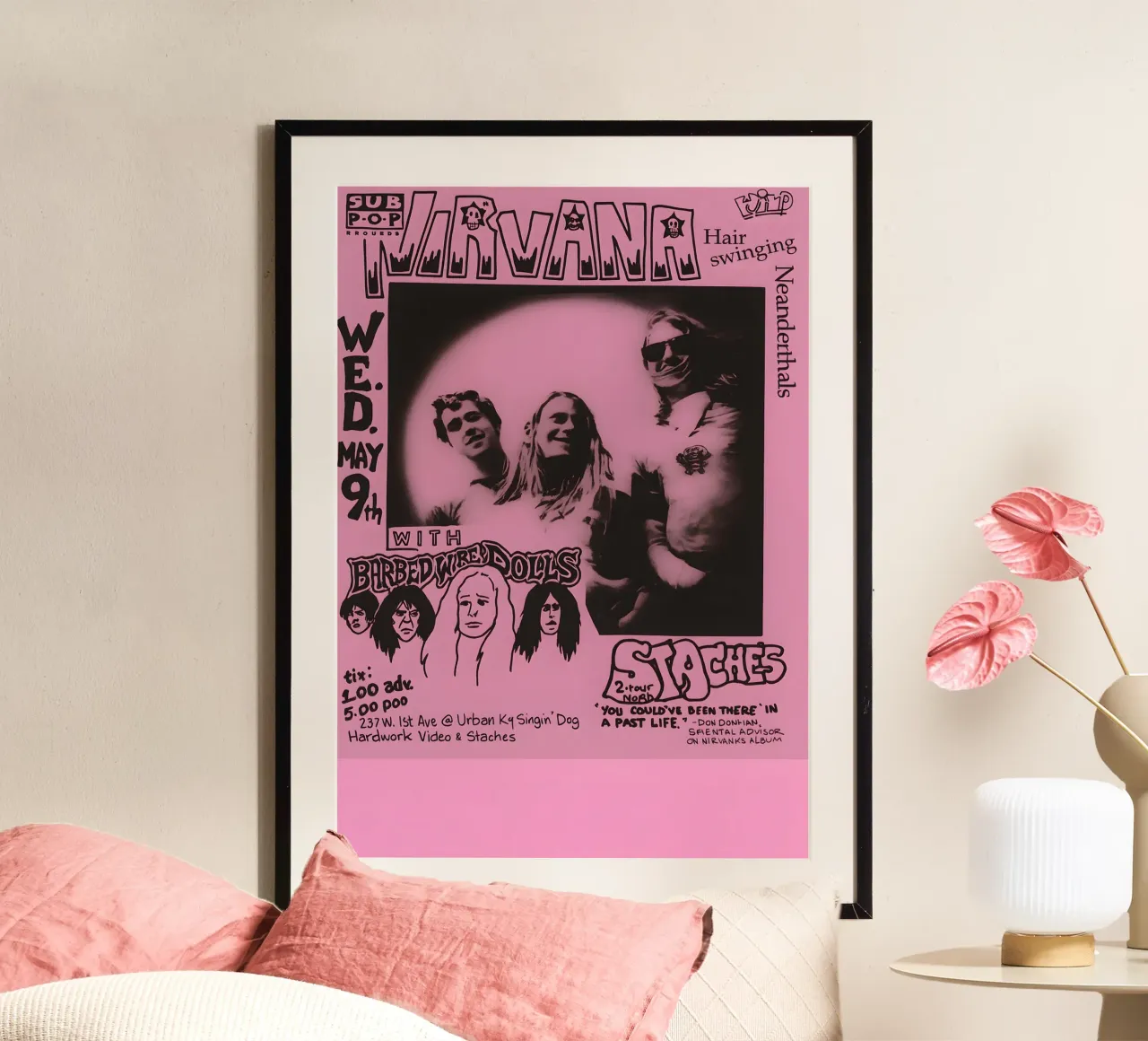 HD Nirvana Concert Poster and Wall Art Print Modern Family poster con telaio in plastica da DGUnder
