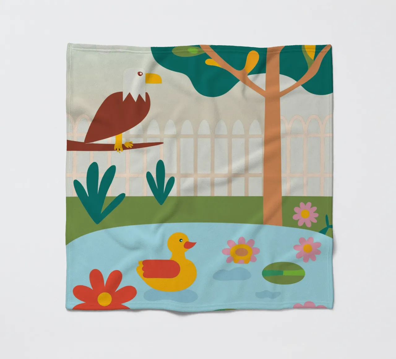 Adler und Enten Fleecedecke von CUTE ANIMALS