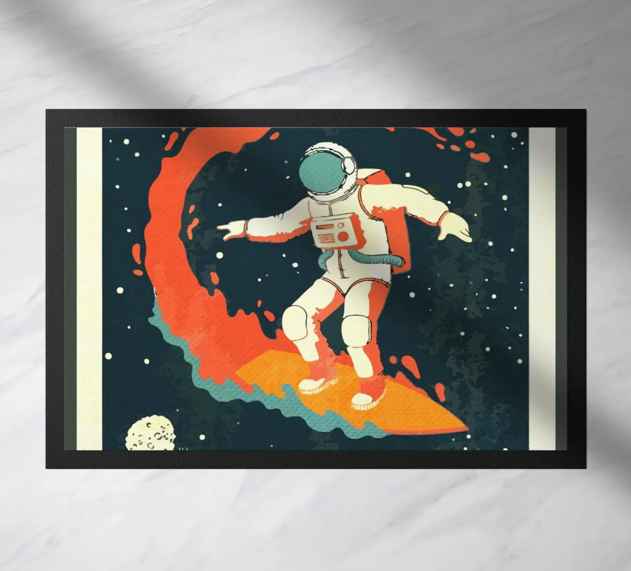 Surfer Vintage spazio retrò zerbino da Drew Studio