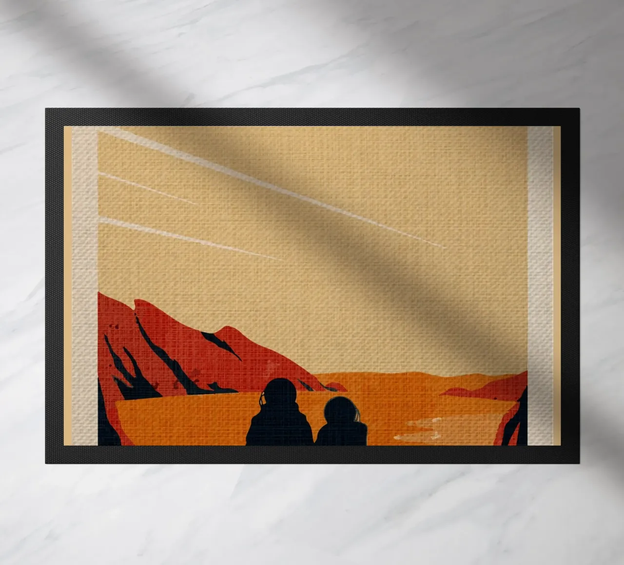 Marte Spazio vintage retro zerbino da Drew Studio