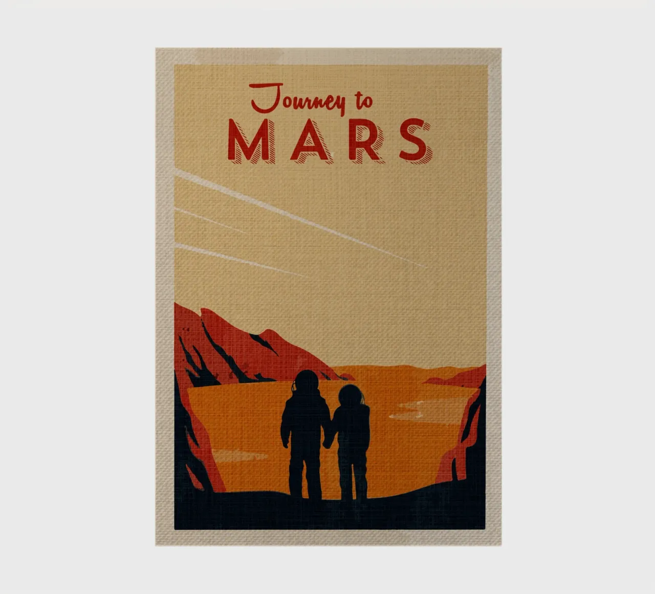 Mars Vintage retro space notebook by Drew Studio