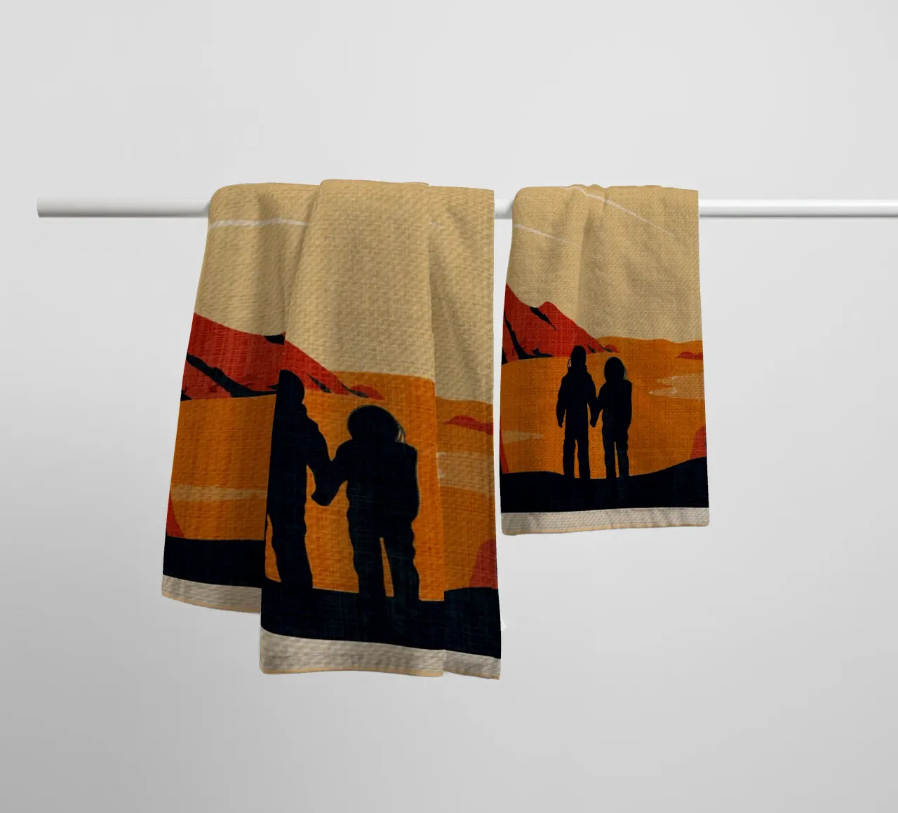 Marte Spazio vintage retro asciugamano da bagno da Drew Studio
