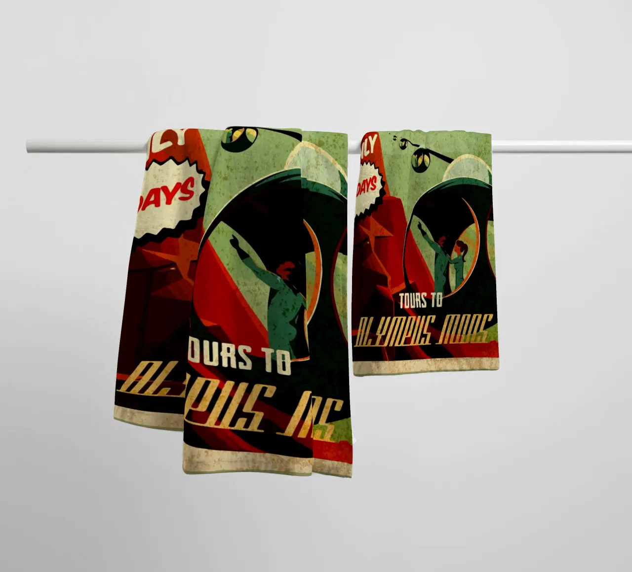 Mars-Touren zum Olymp Handtuch von Drew Studio