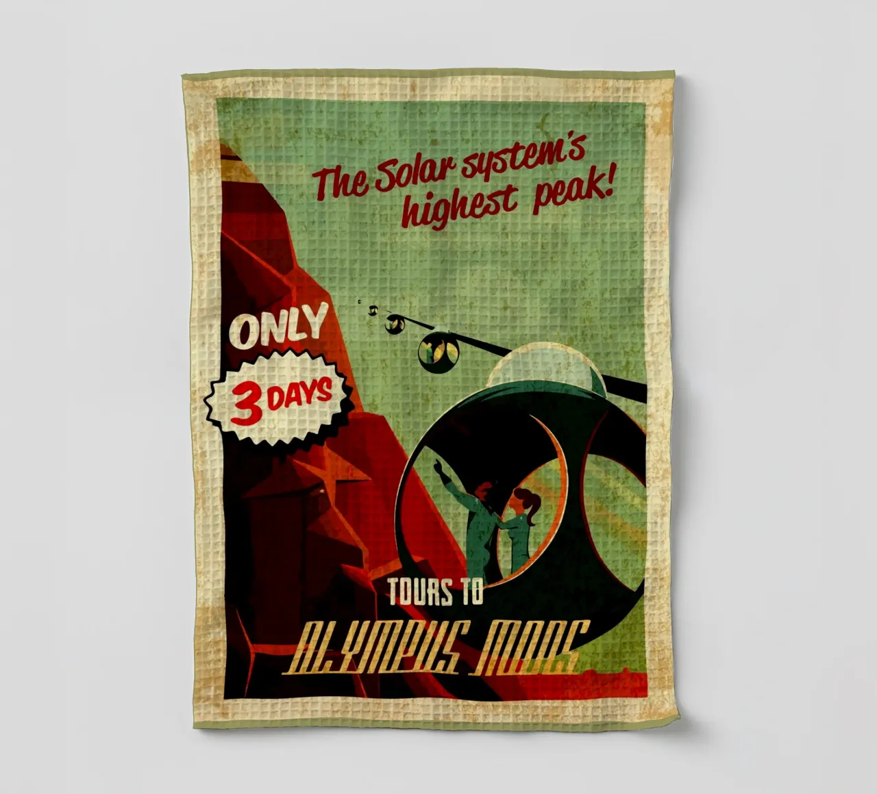 Mars-Touren zum Olymp Geschirrtuch von Drew Studio