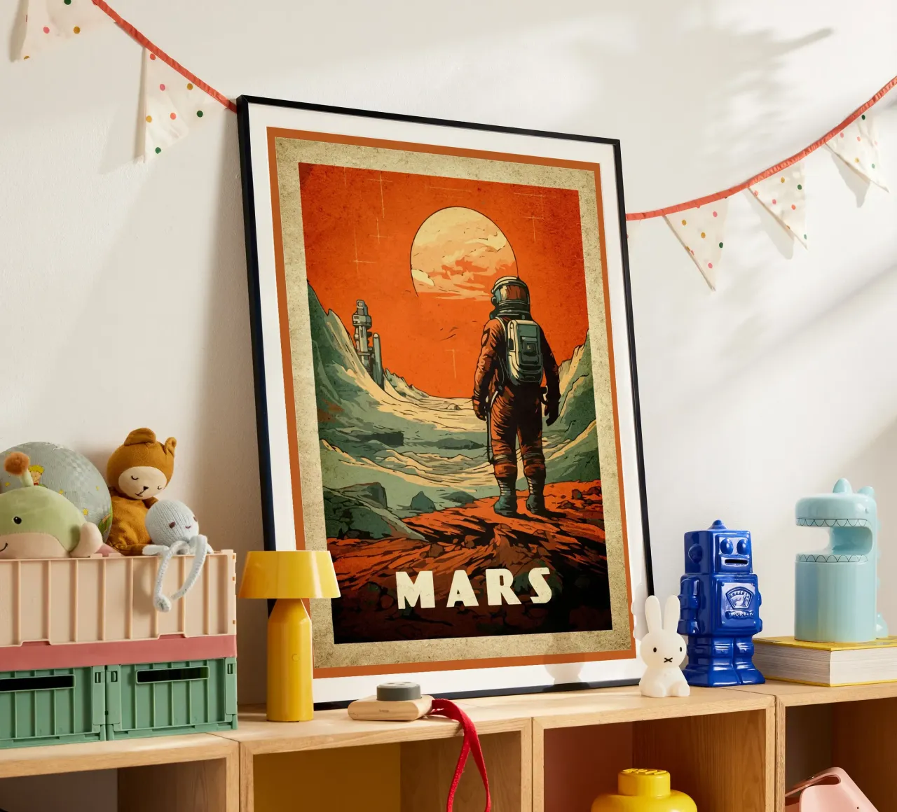 Astronauta della colonia di Marte carta hahnemühle da Drew Studio