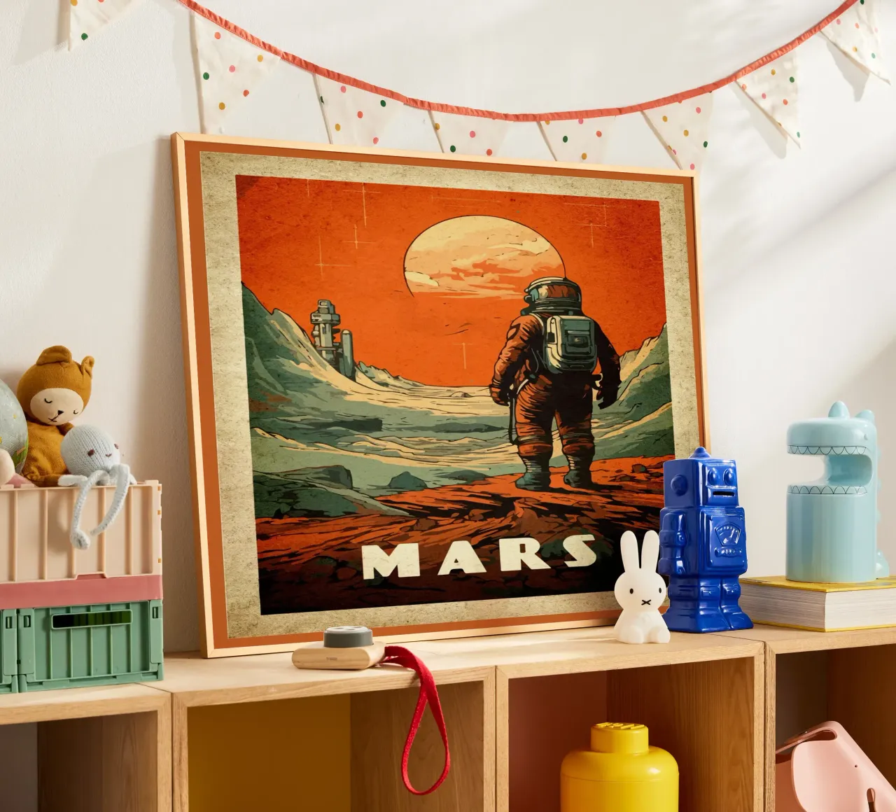 Astronauta della colonia di Marte carta hahnemühle da Drew Studio