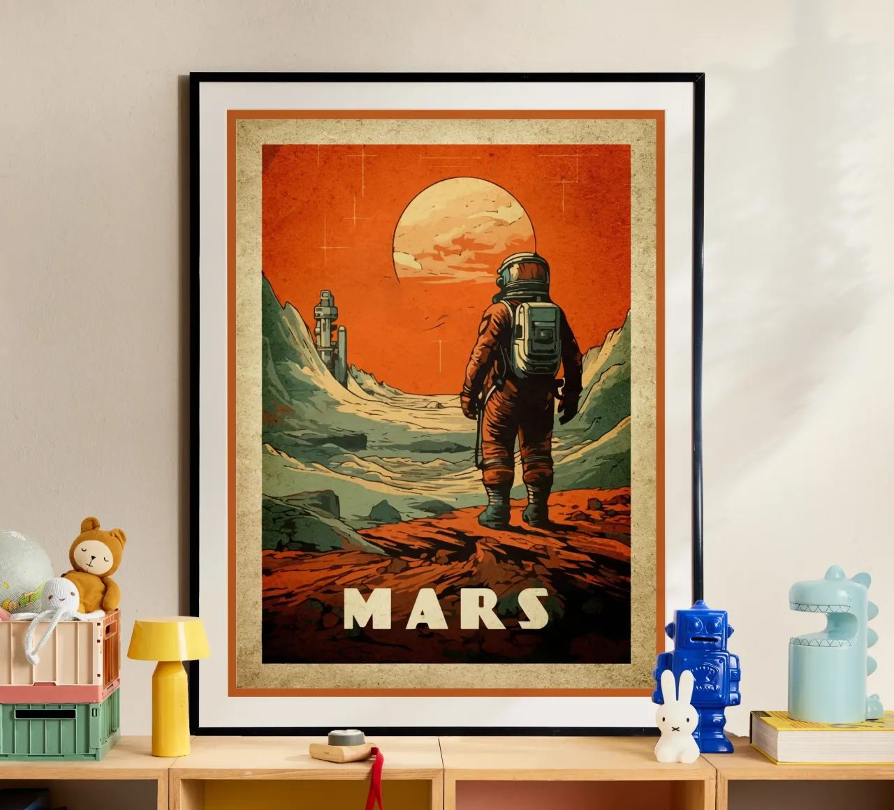 Astronauta della colonia di Marte carta hahnemühle da Drew Studio