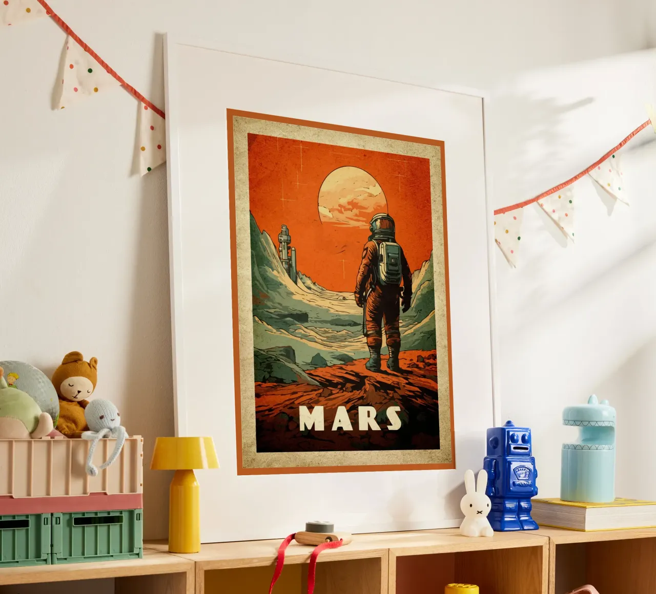 Astronauta della colonia di Marte carta hahnemühle da Drew Studio