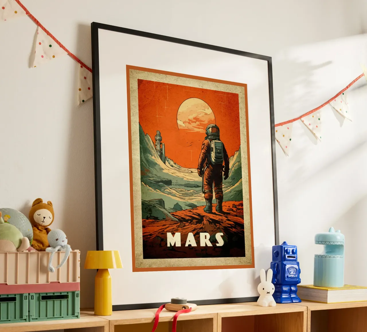 Astronauta della colonia di Marte carta hahnemühle da Drew Studio