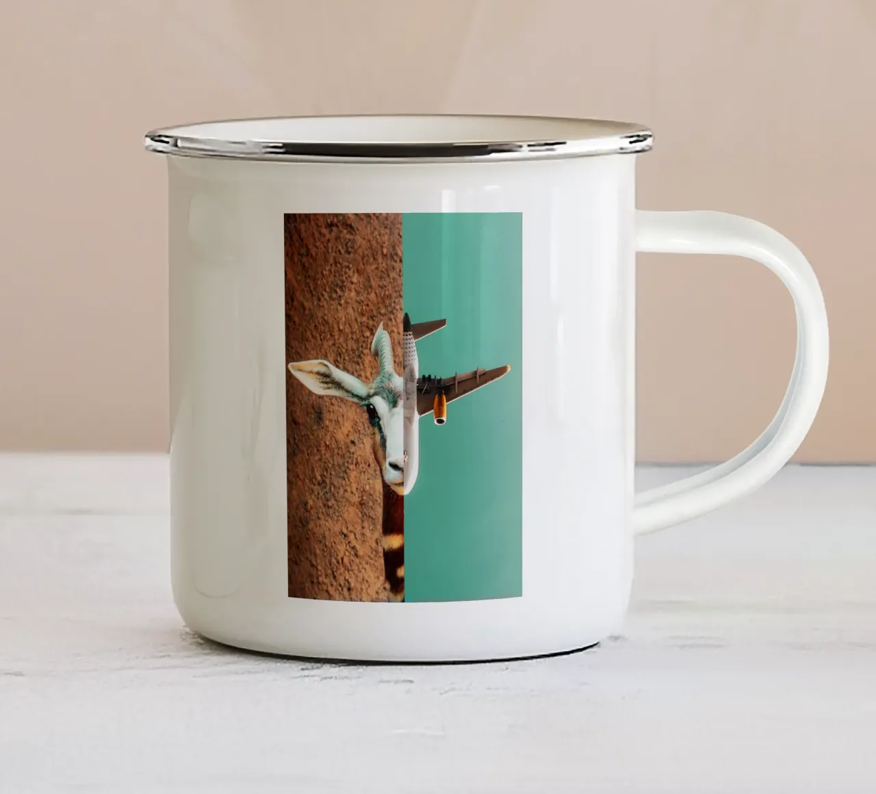 Fight Or Flight tazza in smalto da mofartmonica