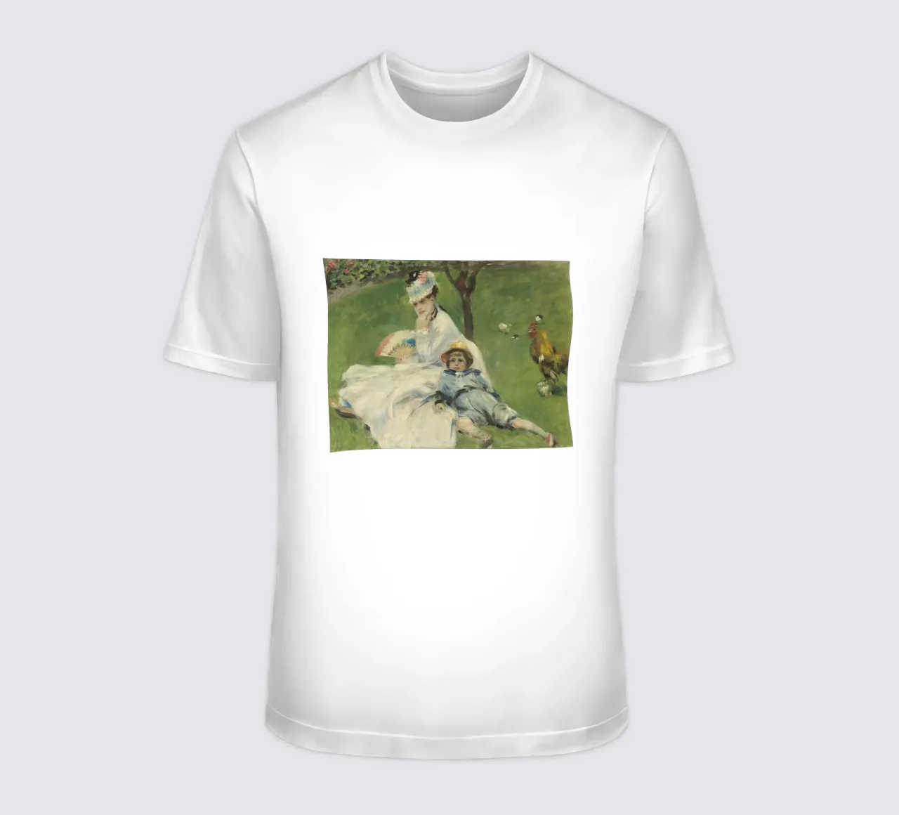 Madame Monet e suo figlio, 1874 t-shirt da LaurelArt