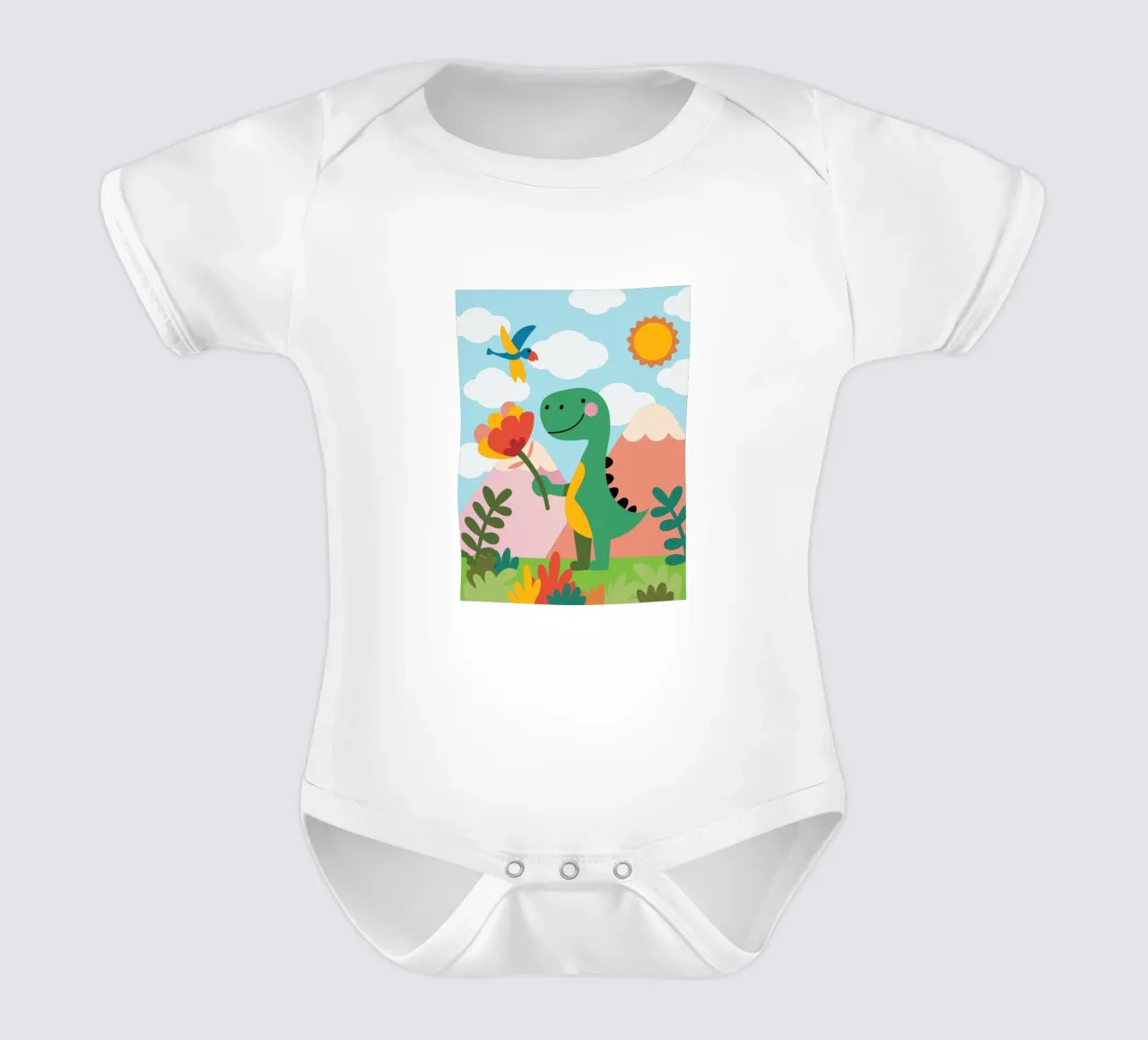 Dinosauri body neonato maniche corte da CUTE ANIMALS