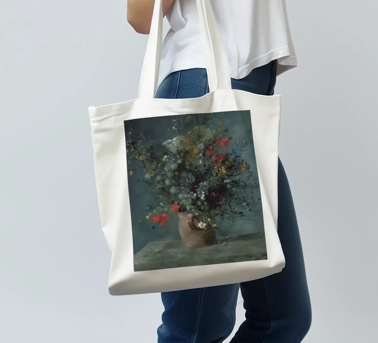 Fiori in vaso 1878 borsa in juta da LaurelArt