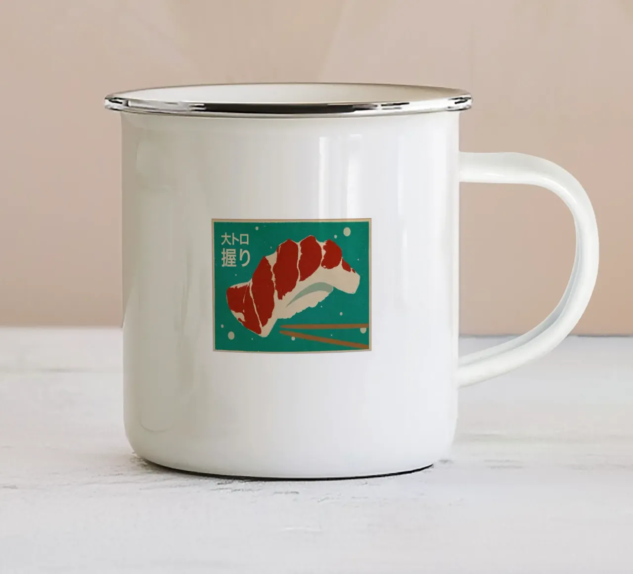 Sushi vintage "Otoro tazza in smalto da Food Market