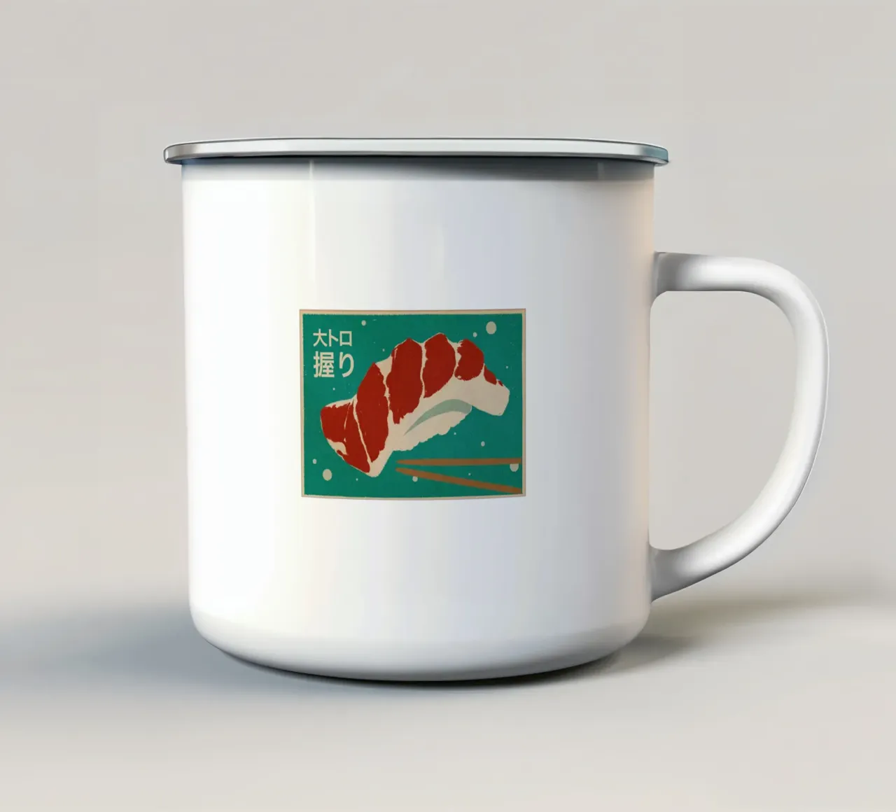 Sushi vintage "Otoro tazza in smalto da Food Market