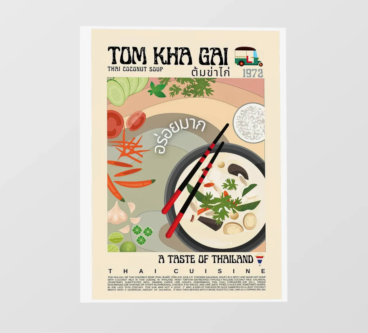 Tom Kha Gai pellicola backlit da Food Market
