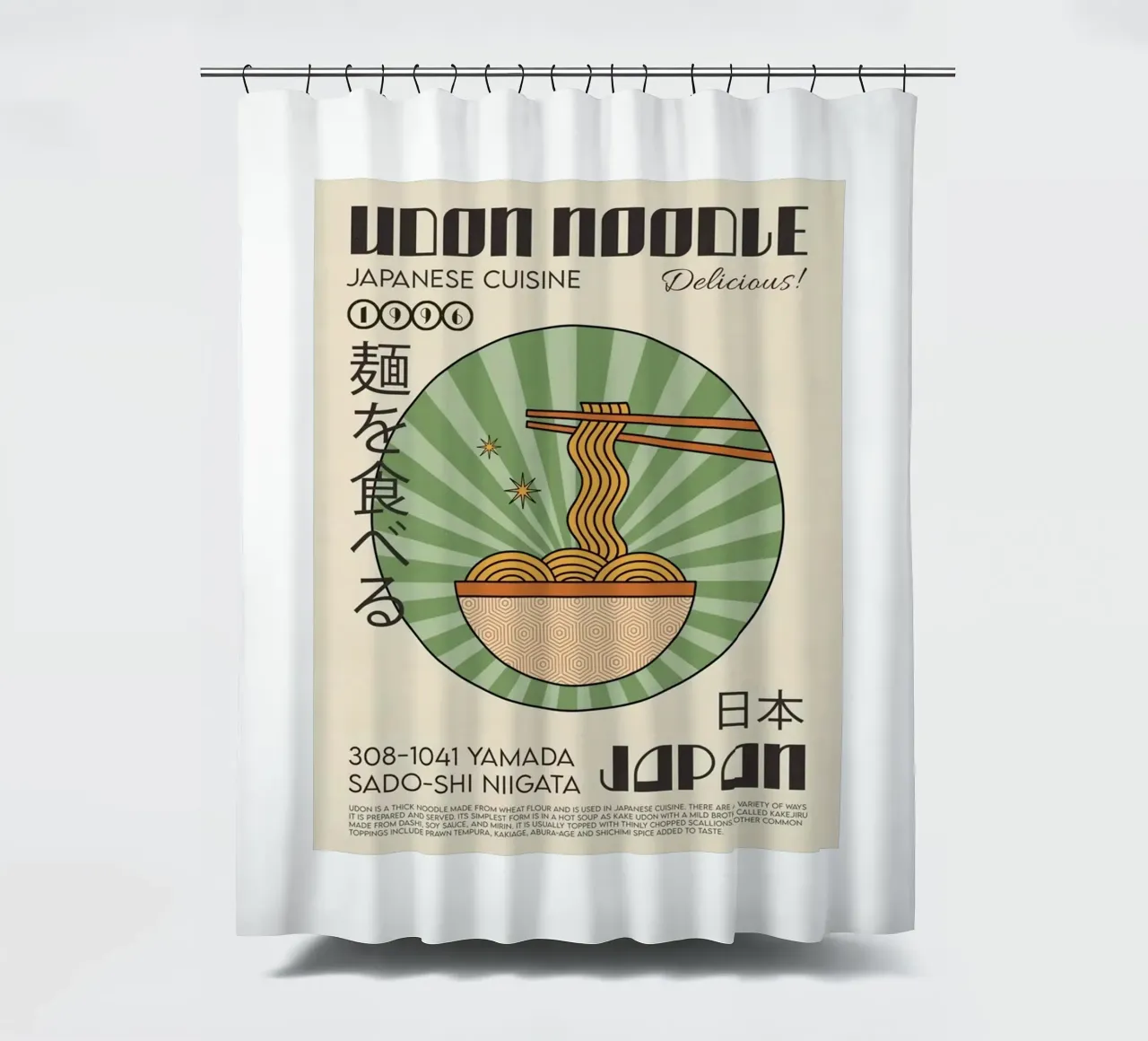 Lo spaghetto Udon tenda da doccia da Food Market