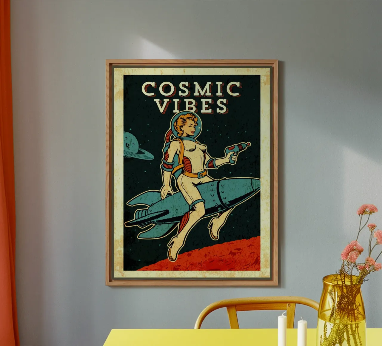 Weibliche kosmische Vibes Alu-Dibond von Drew Studio