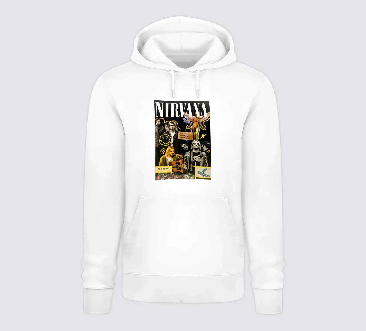 Hiasan Dinking Poster Kayu NIRVANA Wall Decor felpa con cappuccio da DGUnder