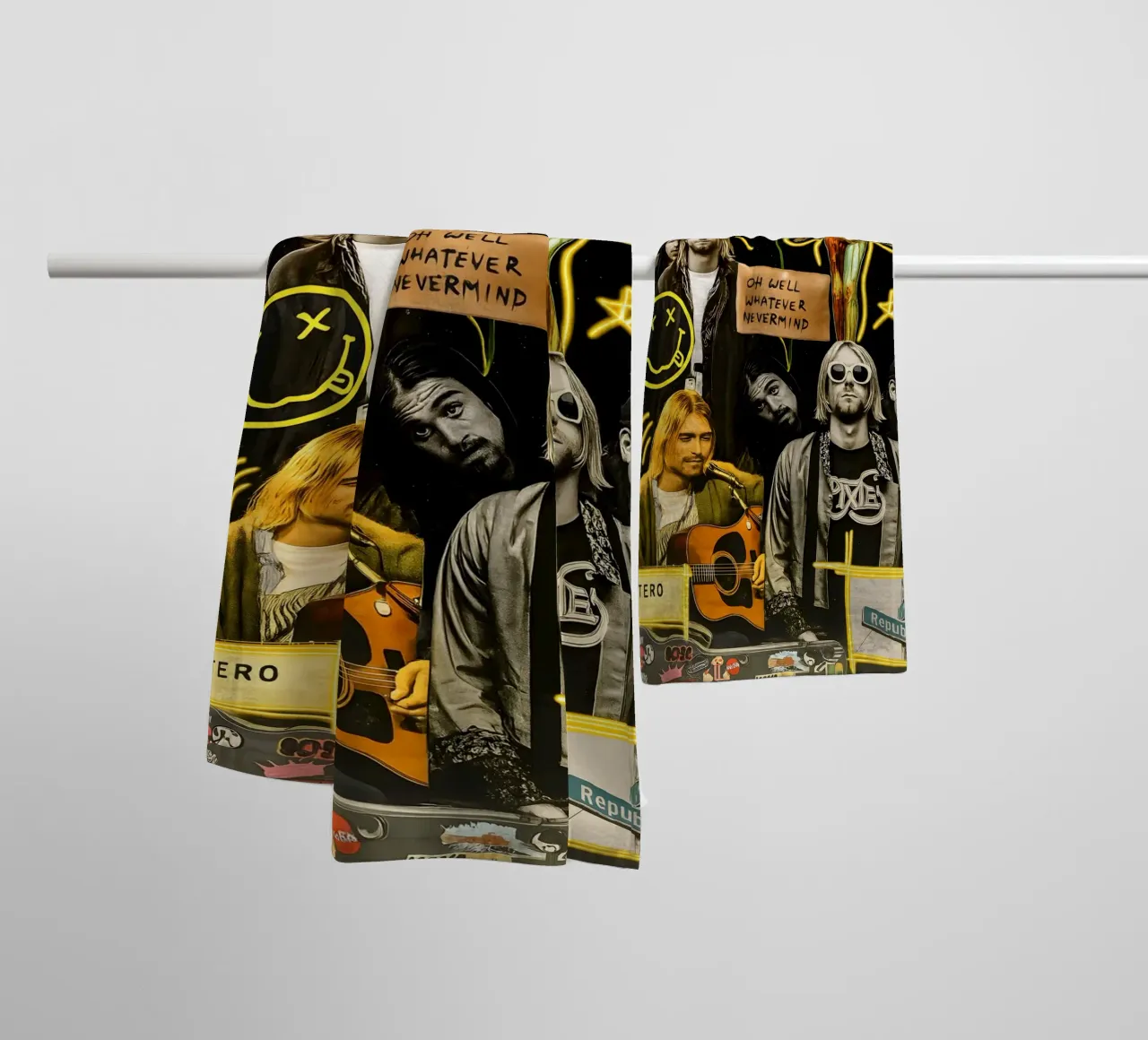 Hiasan Dinking Poster Kayu NIRVANA Wall Decor Handtuch von DGUnder