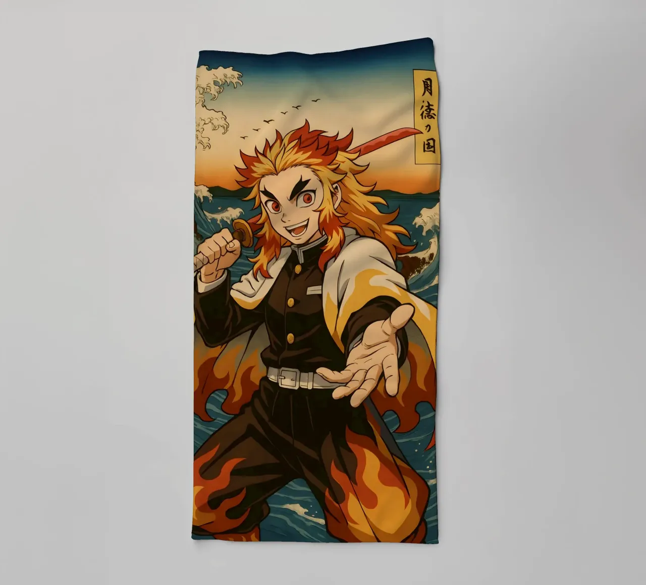 Vintage Rengoku Kyōjurō Japan Art towel by KakiHanryJP