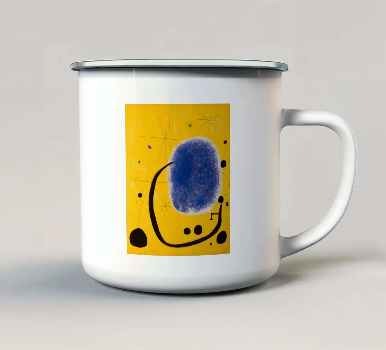 Joan Miro L'oro dell'azzurro, 1968 tazza in smalto da Sharon Breitenberg
