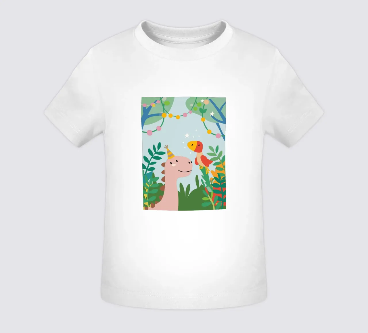 Dinosaurs and Birds baby t-shirt by CUTE ANIMALS