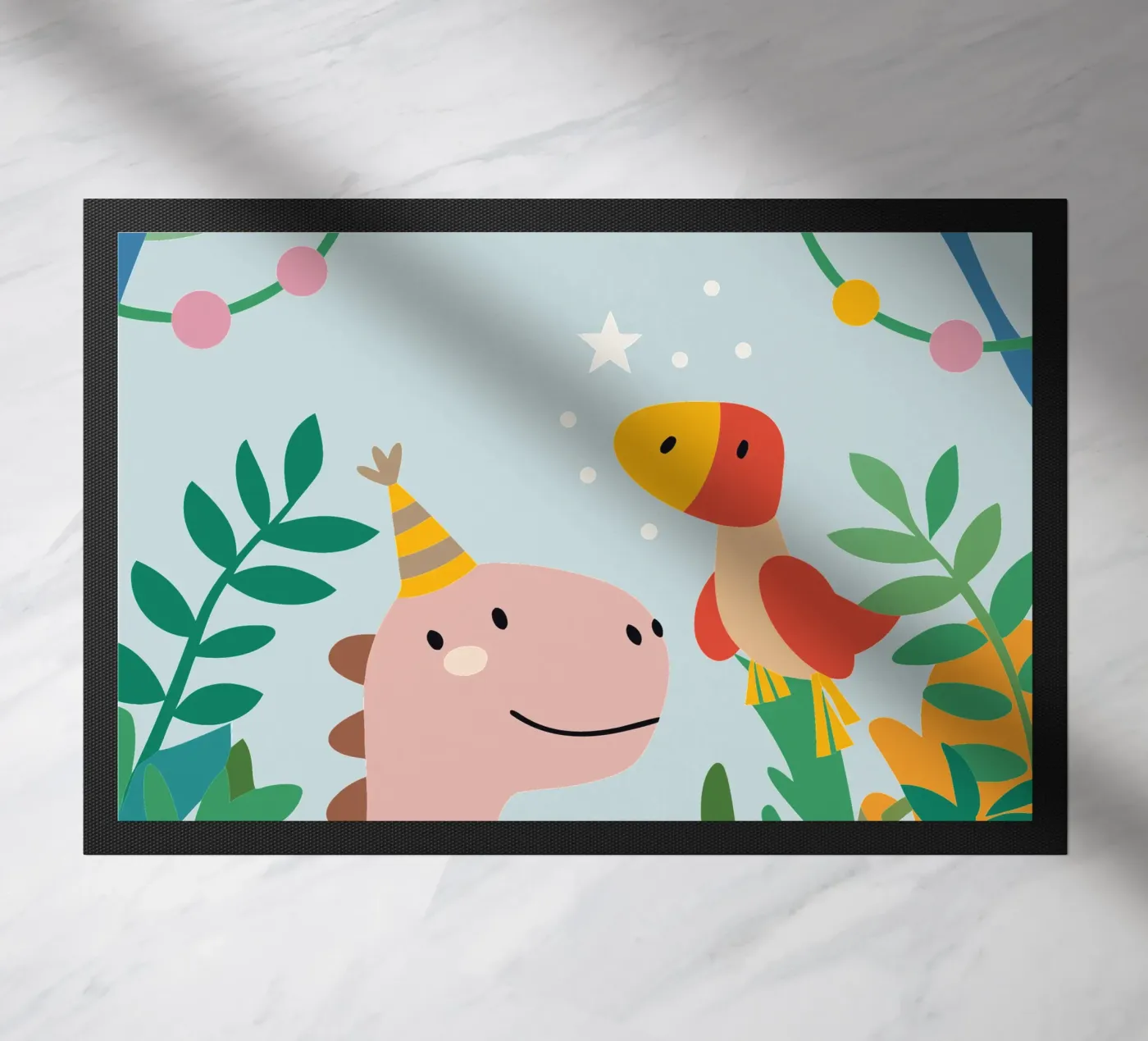 Dinosaurier und Vögel Fußmatte von CUTE ANIMALS