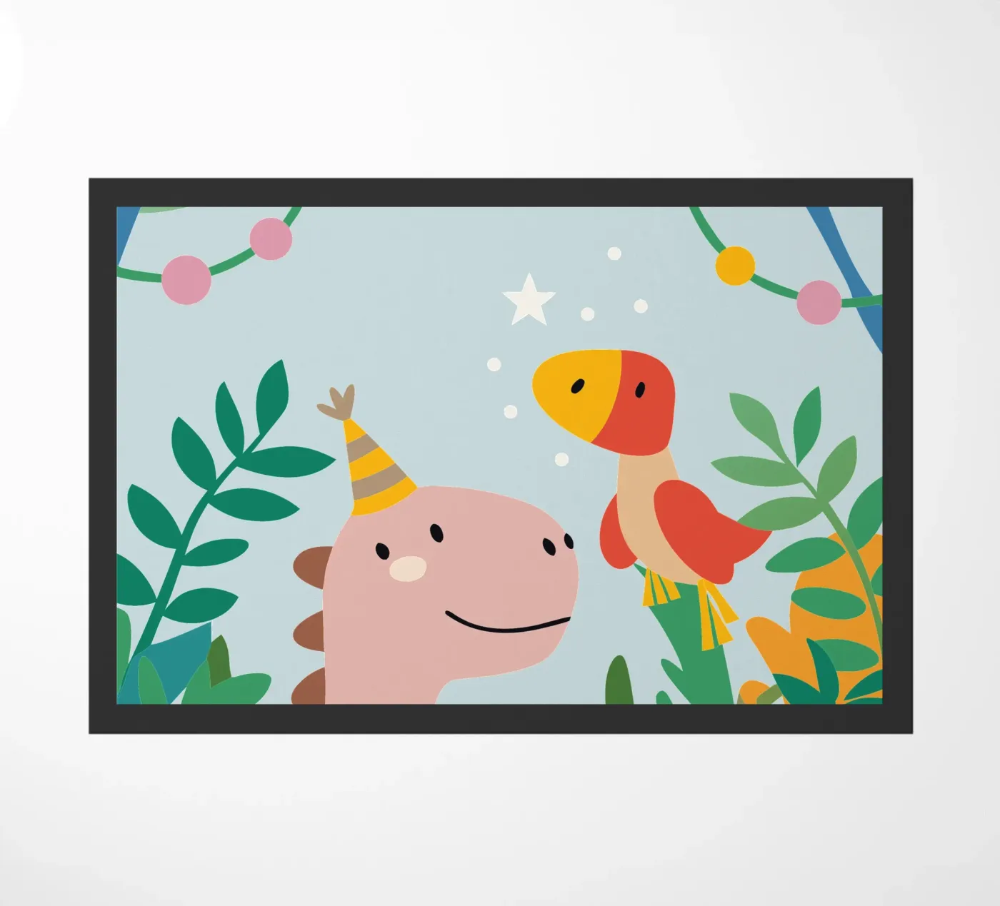 Dinosaurier und Vögel Fußmatte von CUTE ANIMALS