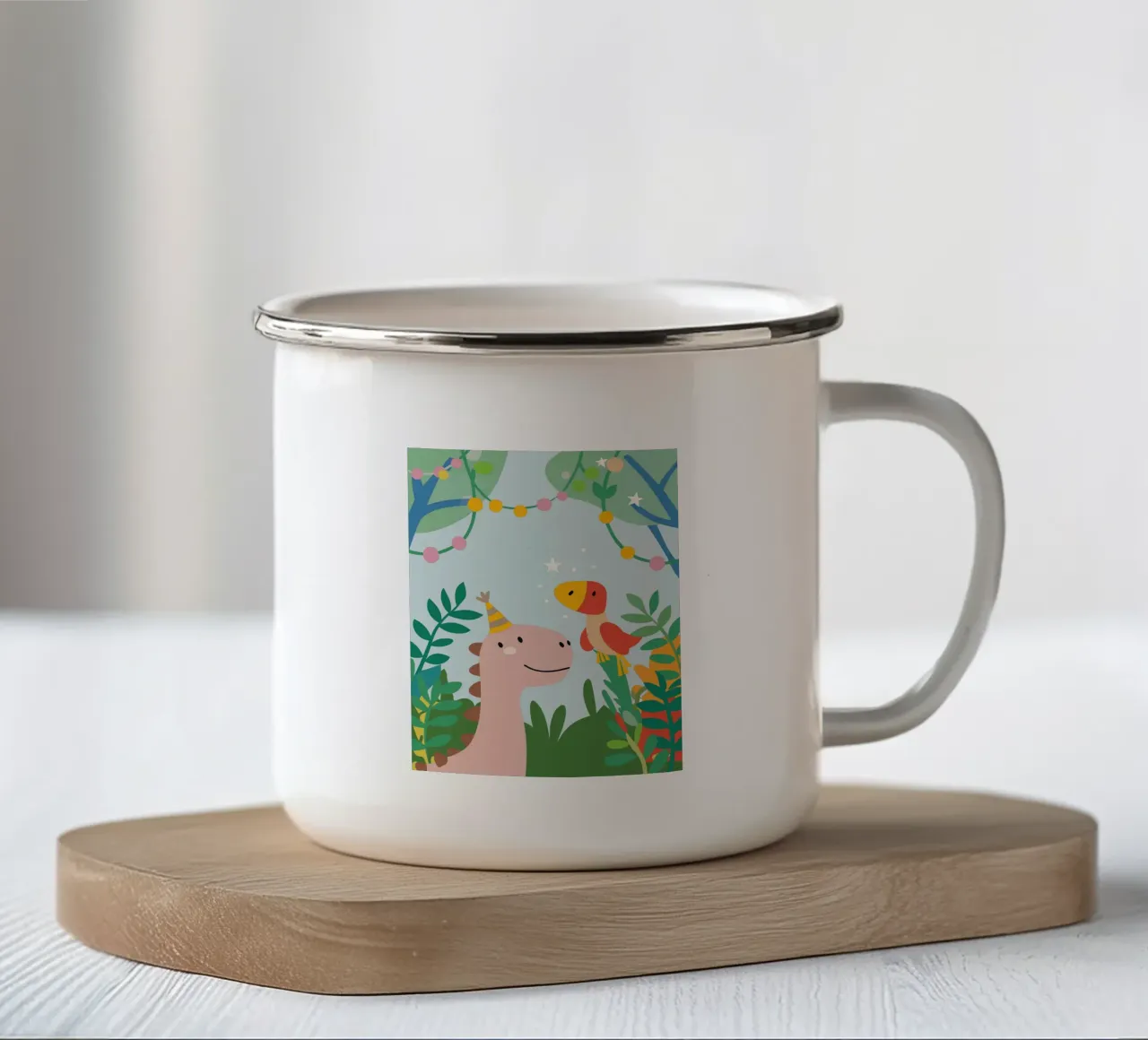 Dinosauri e uccelli tazza in smalto da CUTE ANIMALS