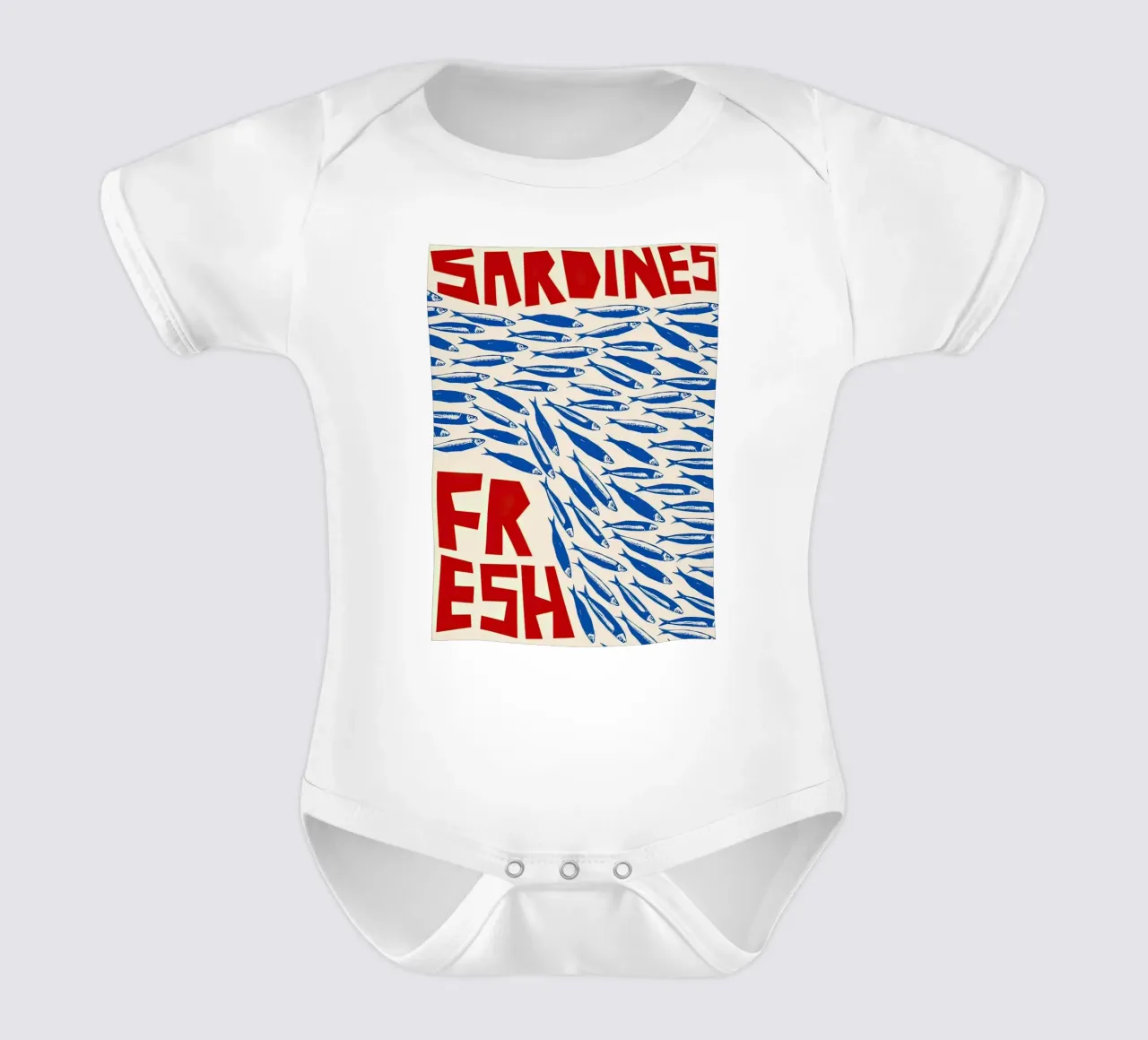 Sarde Blu Vintage body neonato maniche corte da Alishasteel