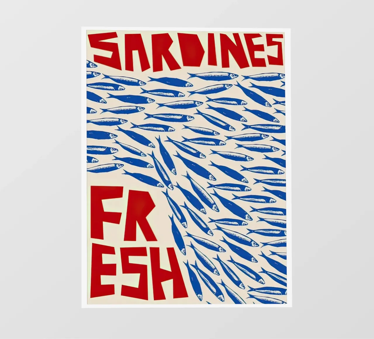 Sarde Blu Vintage telo in pvc da Alishasteel