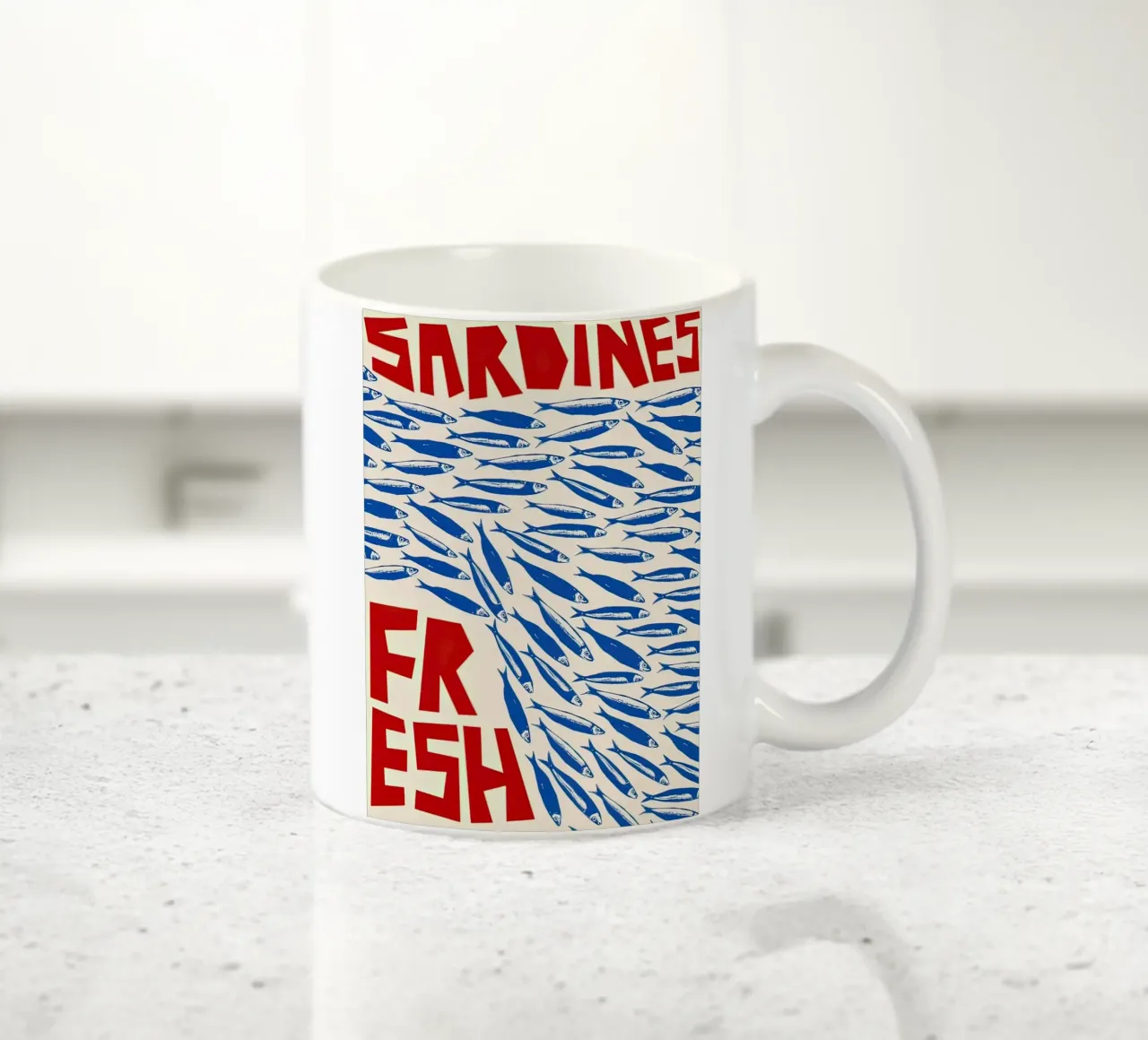 Sarde Blu Vintage tazza in ceramica da Alishasteel