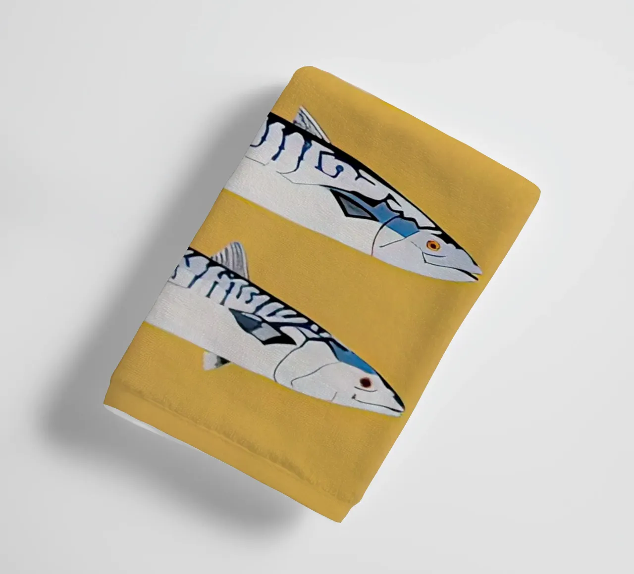Sardine Print Fish Vintage towel by Alishasteel