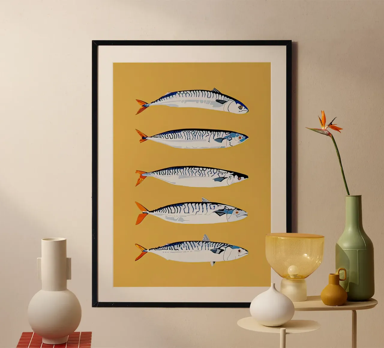 Sardine Print Fish Vintage hahnemühle by Alishasteel