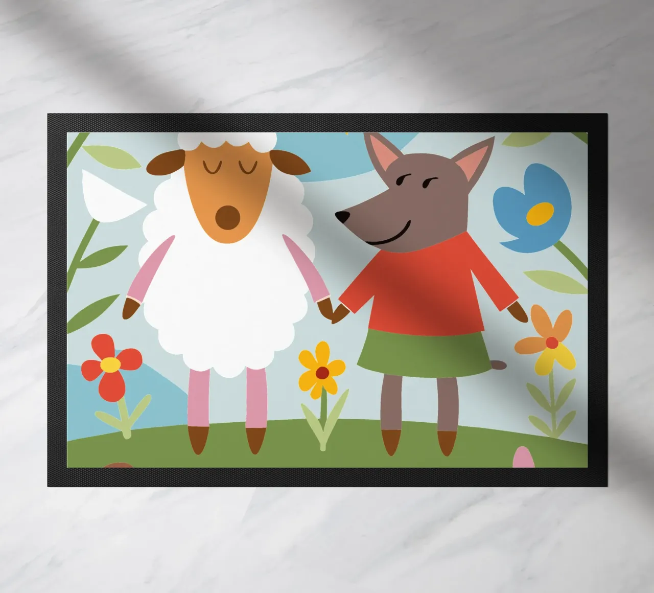 Pecore e lupi zerbino da CUTE ANIMALS