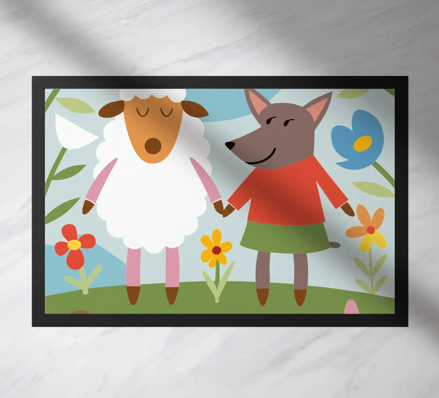 Pecore e lupi zerbino da CUTE ANIMALS