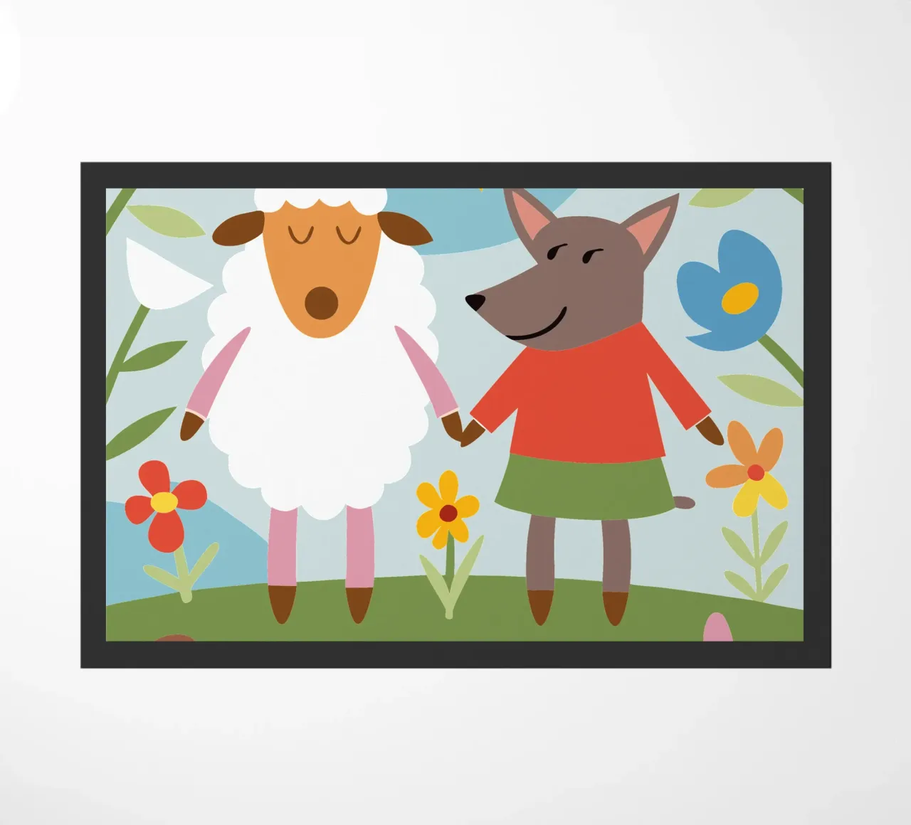 Pecore e lupi zerbino da CUTE ANIMALS