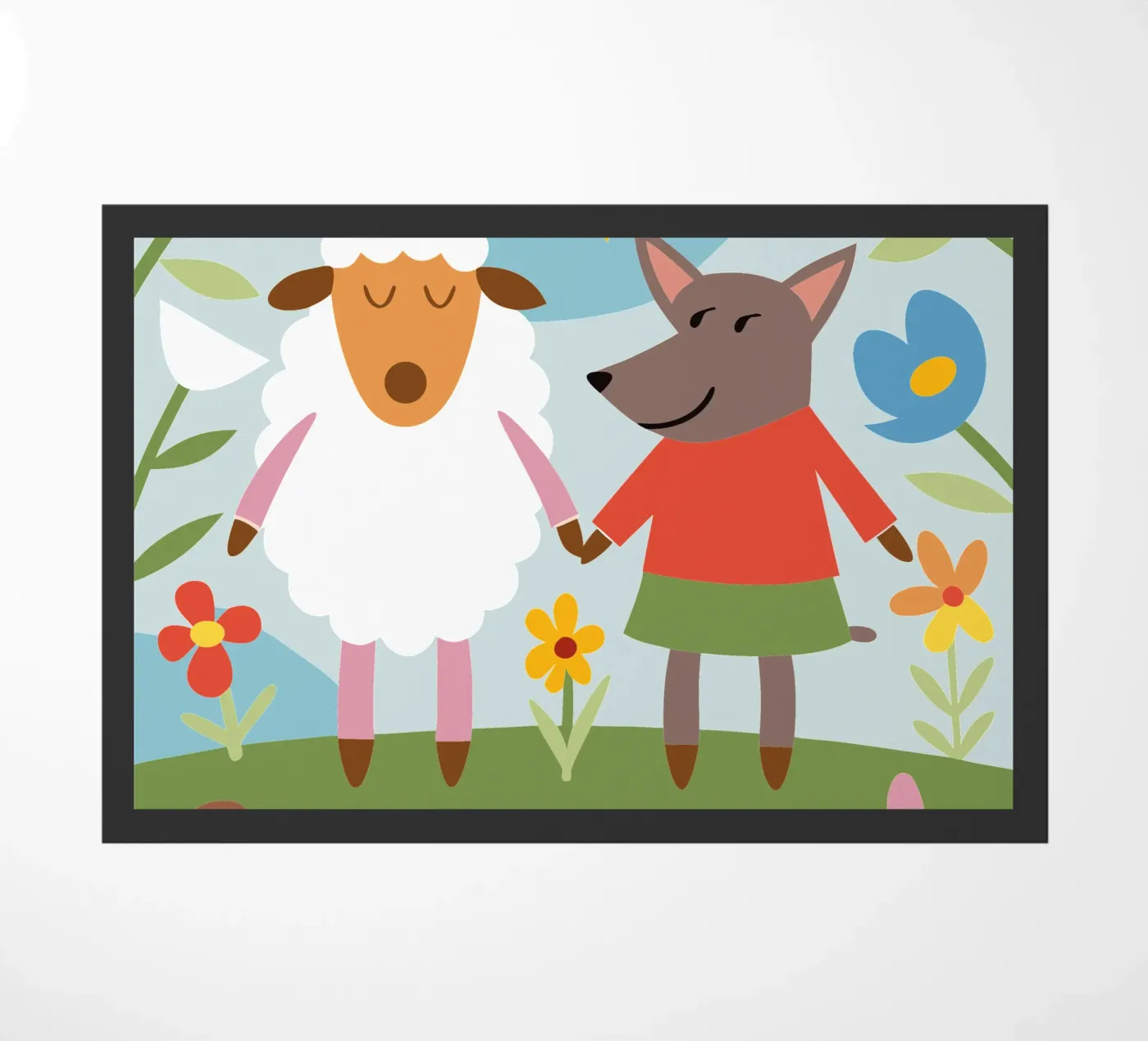 Pecore e lupi zerbino da CUTE ANIMALS