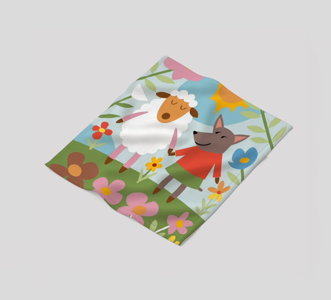 Pecore e lupi coperta in pile da CUTE ANIMALS