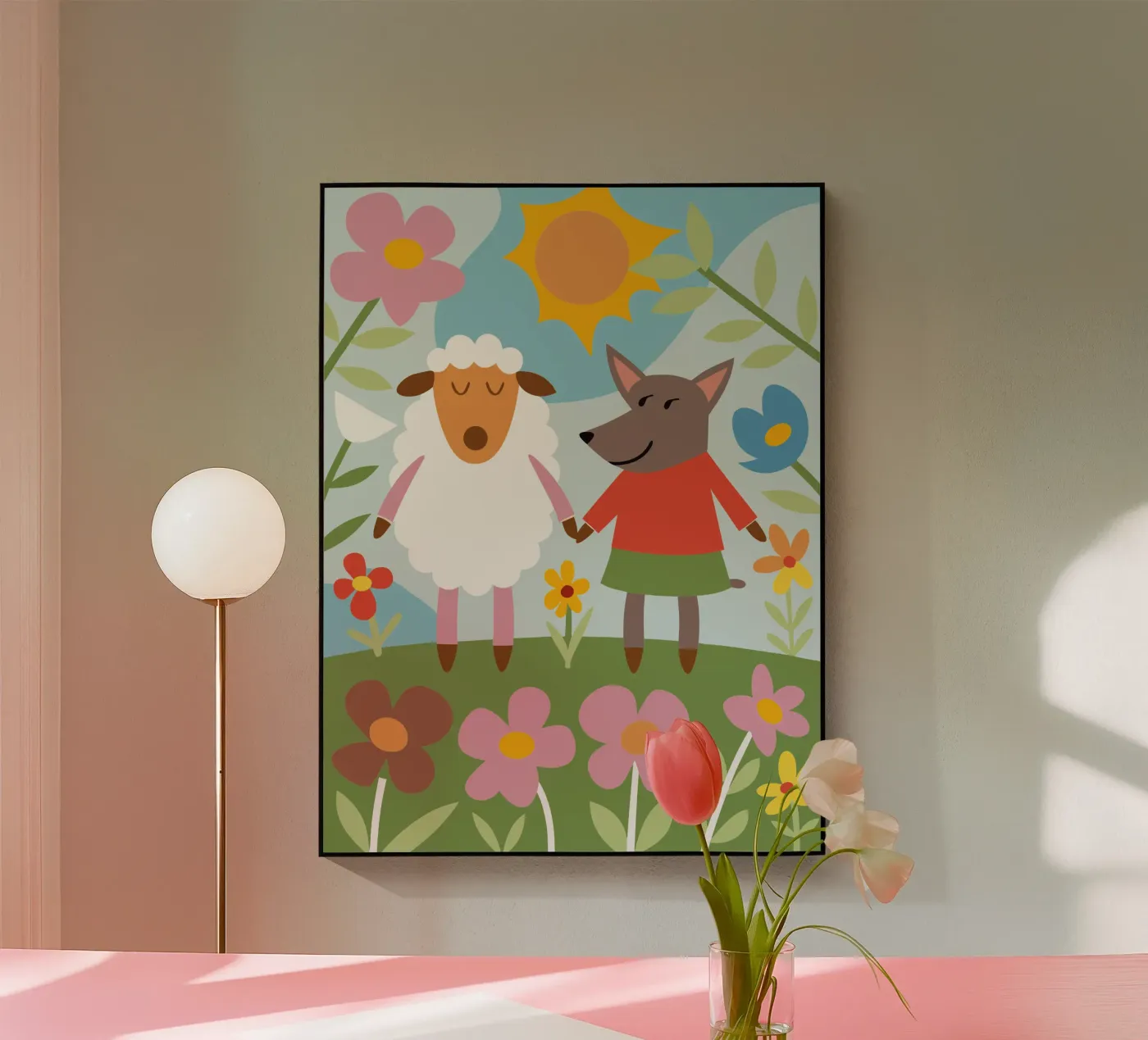 Moutons et loups plexiglas de CUTE ANIMALS