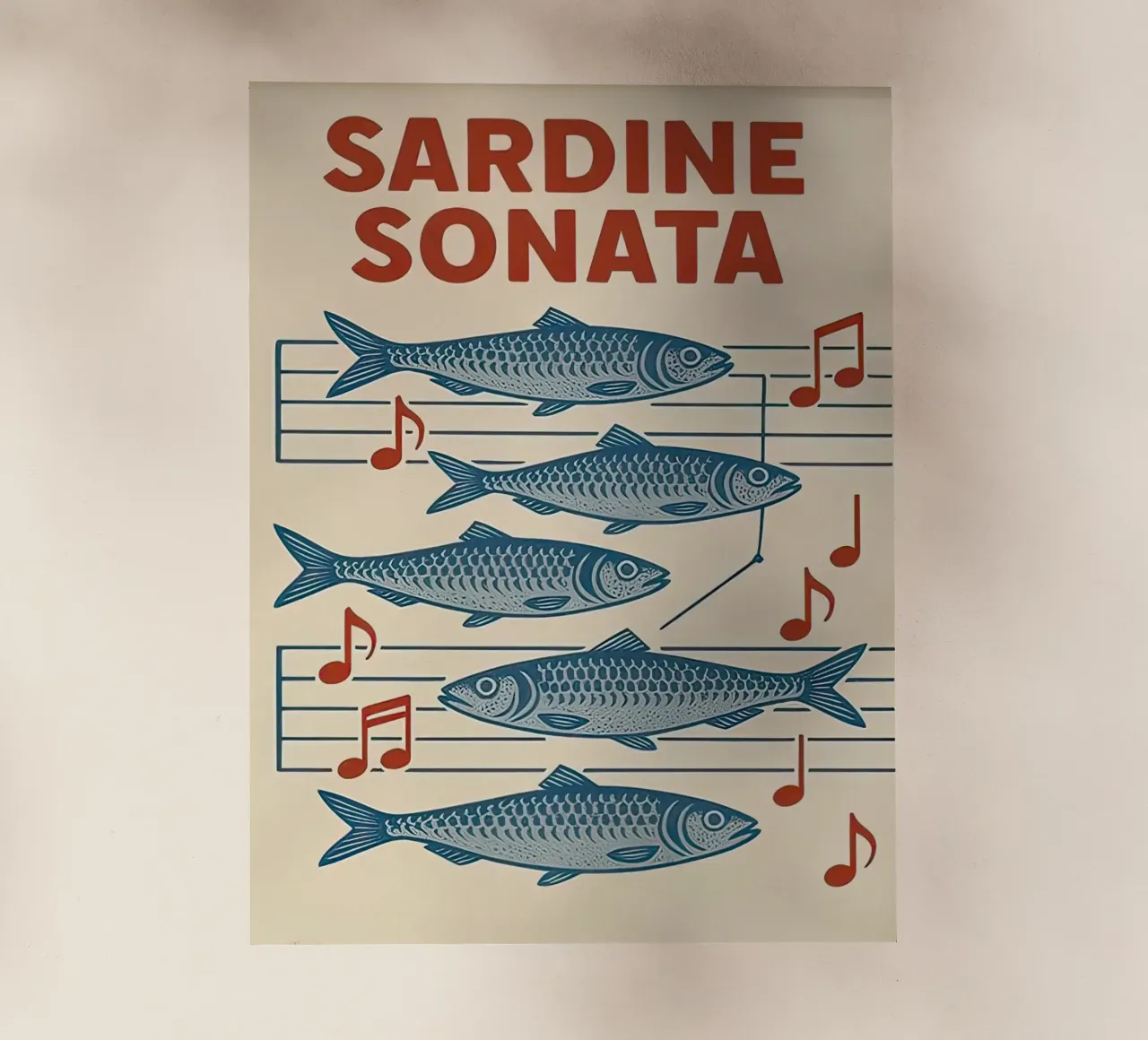 Sardina Sonata Vintage lámina retroiluminada de Alishasteel