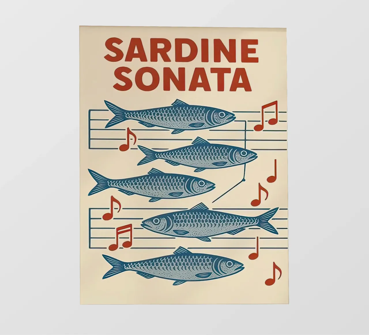 Sardina Sonata Vintage lámina retroiluminada de Alishasteel