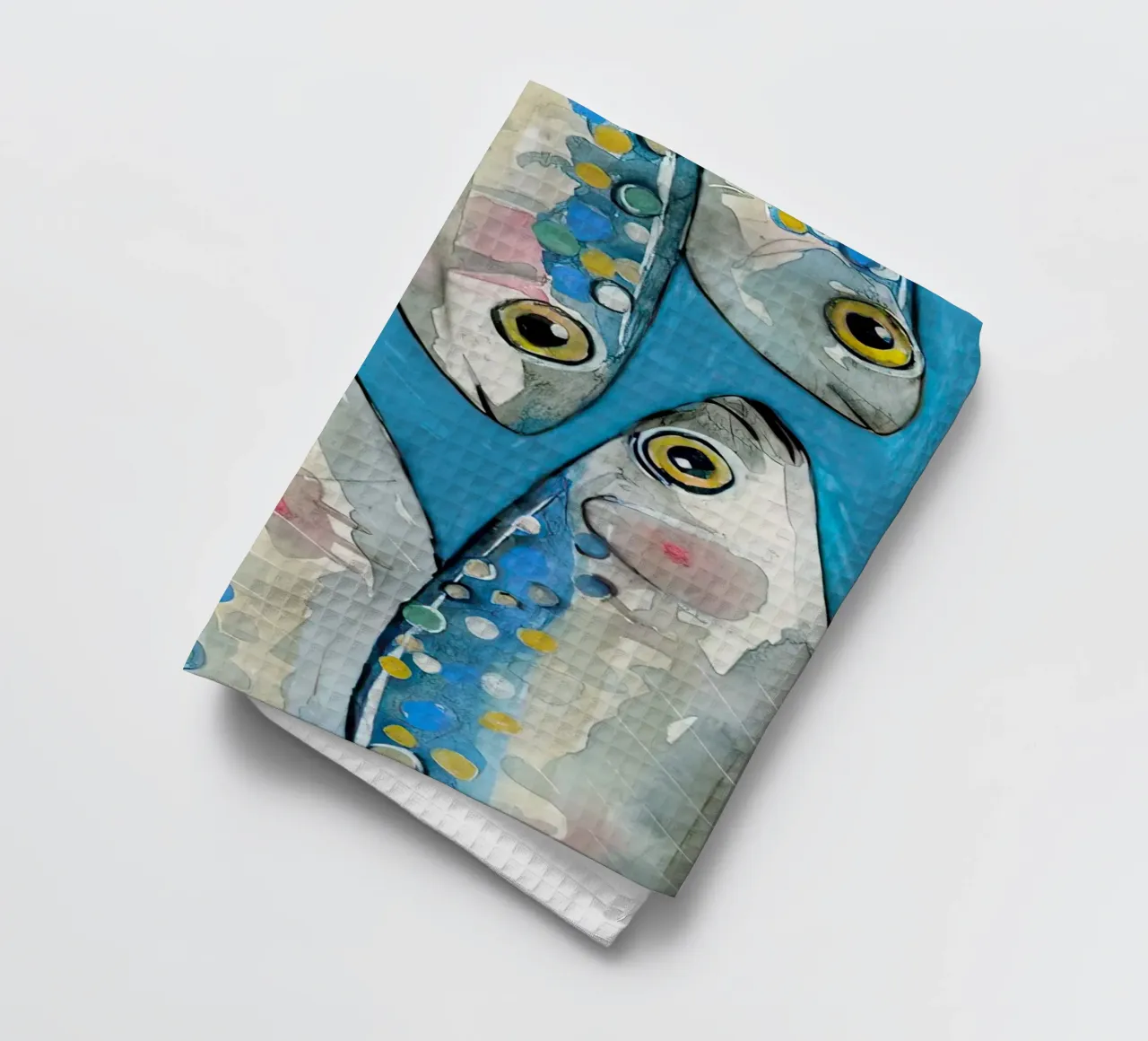 Sardines Fish Print Vintage torchon de Alishasteel