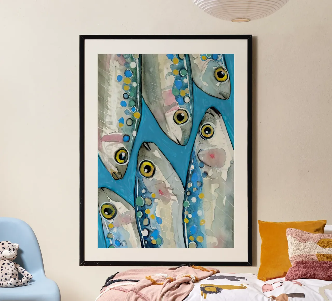 Sardines Fish Print Vintage hahnemühle by Alishasteel